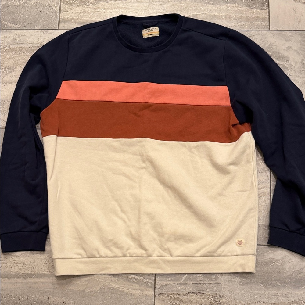 Marine Layer Multicolor Crewneck Sweater